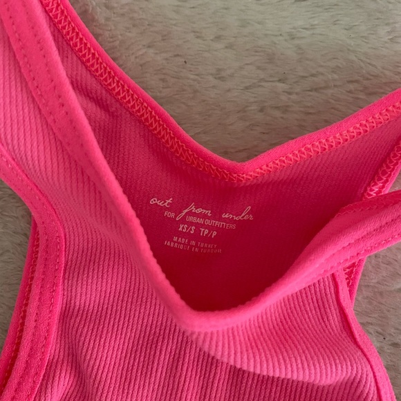 Urban Outfitters Pink Ribbed Racer Tank - Picture 4 of 6